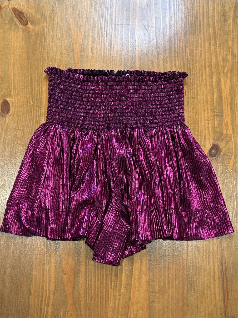 Queen of Sparkles Purple Pebble metallic swing shorts